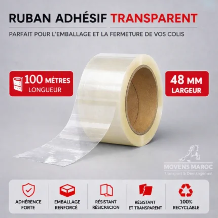 Ruban adhésif transparent — 100 m